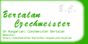 bertalan czechmeister business card